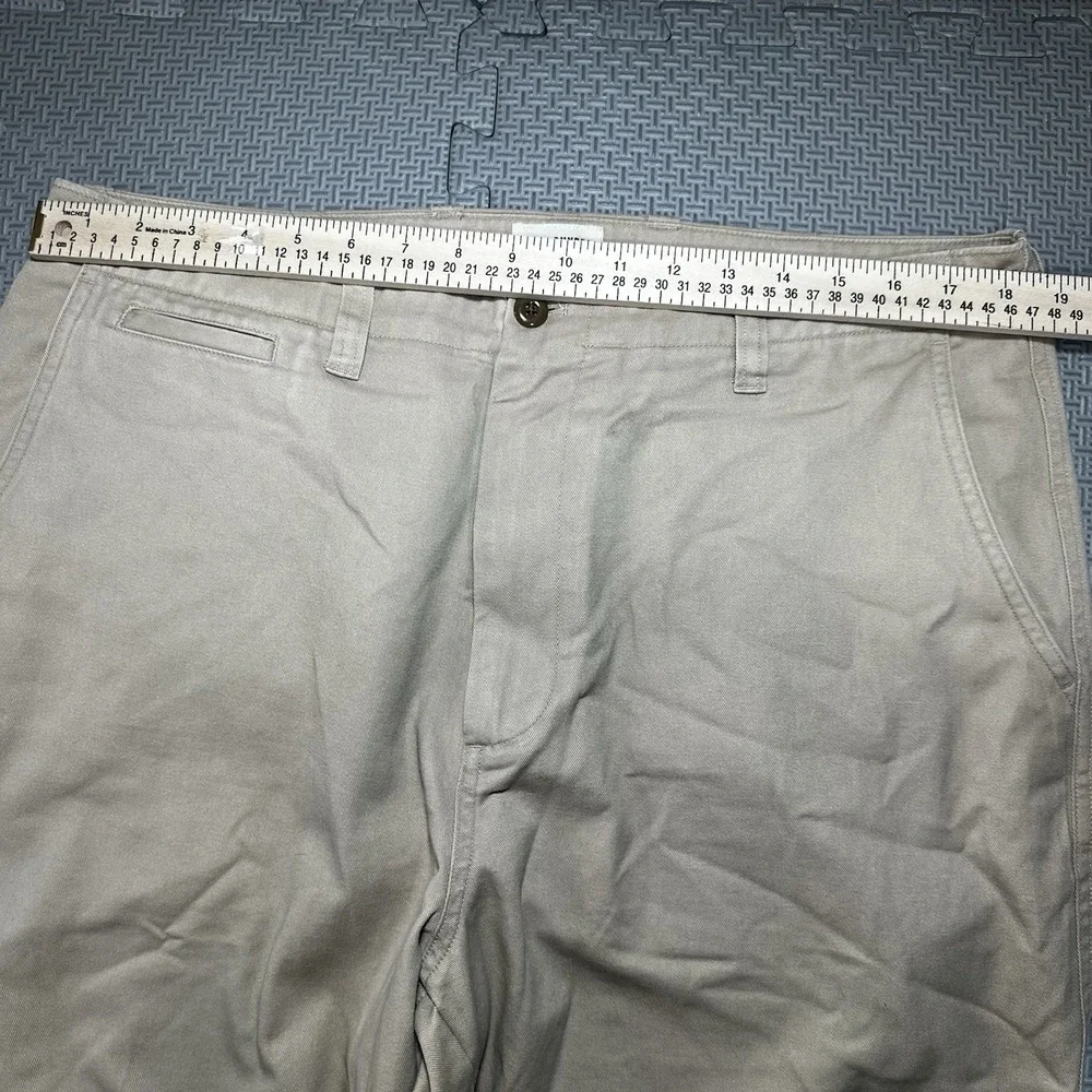 Todd Snyder Pant Mens 36x27* Beige Cotton Chino Straight Leg Baggy Loose Fit